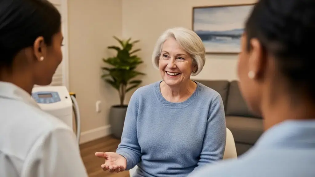 Patient sharing positive experiences after focused shockwave therapy treatment